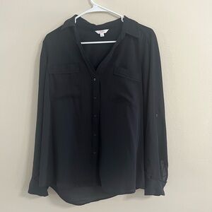 Candie's Classic Black Blouse